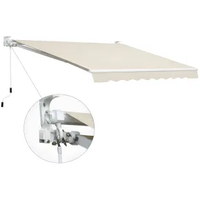 Tenda da Sole Beige 200x150 con Bracci Retrattili Inclinazione Regolabile