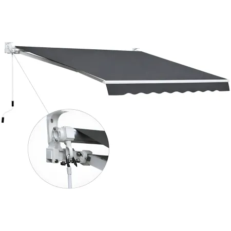 Tenda da Sole Antracite 400x300 a Barra Quadra Bracci Retrattili