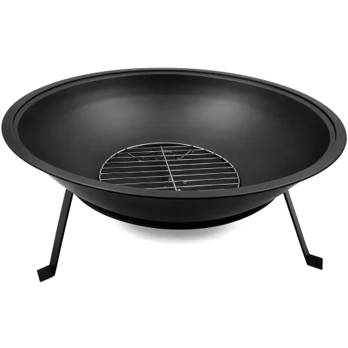 Braciere da Esterno in Metallo 55x55x16H cm Resistente al Calore