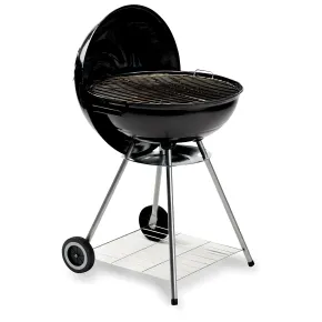 Barbecue Tondo Carbone Giardino Legna Carbonella Carrello Grigliata Griglia 45cm