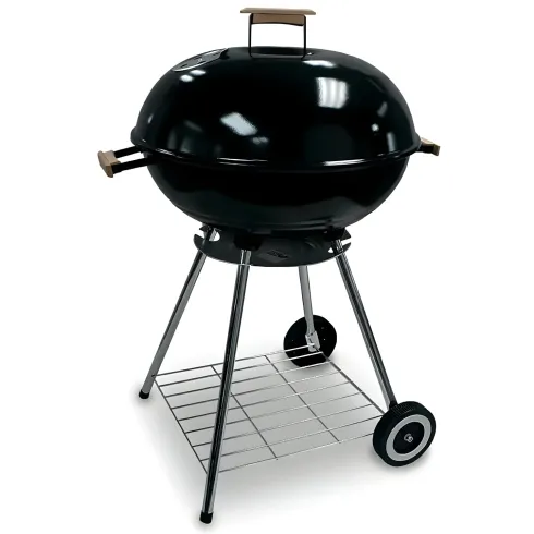 Barbecue Tondo Carbone Giardino Legna Carbonella Carrello Grigliata Griglia 45cm