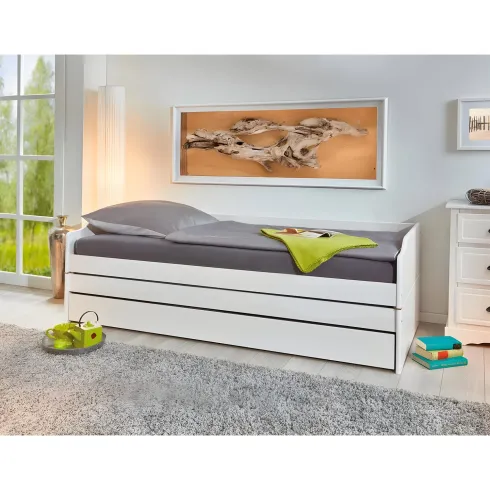 Divano Letto 90x200 3 Letti Singoli a Doghe Matrimoniale Estraibile Cameretta | BricoShop24