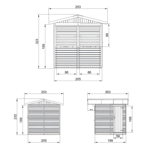 Chiosco in Legno 2x2 m per Mercatini Fiere Vendite a Pannelli in Pino