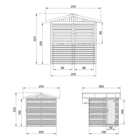 Chiosco in Legno 2x2 m per Mercatini Fiere Vendite a Pannelli in Pino