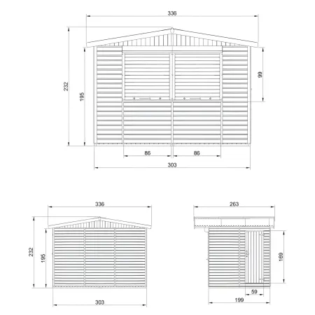 Chiosco in Legno 3x2 m per Mercatini Fiere Vendite a Pannelli in Pino
