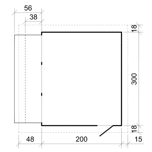 Chiosco in Legno 3x2 m Mercatini Fiere Bar a Pannelli in Pino Nordico