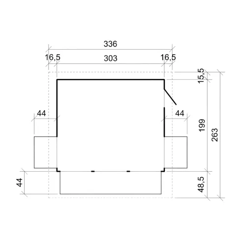 Chiosco in Legno 3x2 m Tetto Bituminoso Fiere Mercatini Pino Nordico