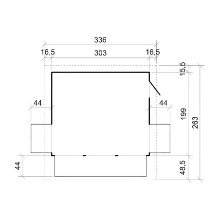 Chiosco in Legno 3x2 m Tetto Bituminoso Fiere Mercatini Pino Nordico