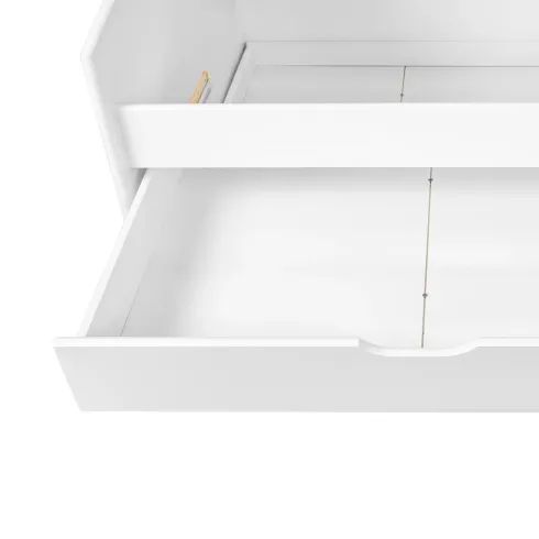 Struttura 2 Letti singoli 90x200 cm Bianco con Cassetti