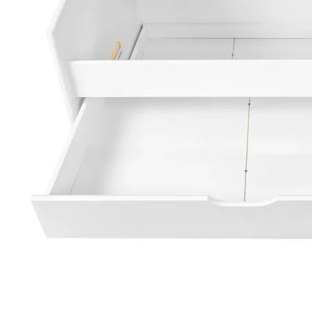 Struttura 2 Letti singoli 90x200 cm Bianco con Cassetti