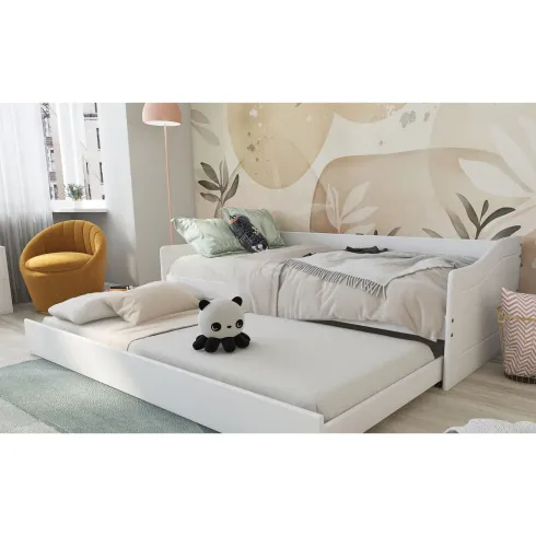 Letto Singolo con Cassettone Estraibile Contenitore Salvaspazio 90x190