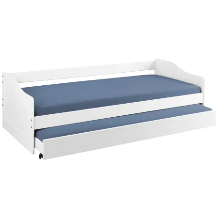 Letto Singolo con Cassettone Estraibile Contenitore Salvaspazio 90x190