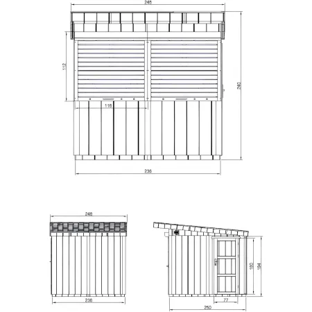 Chiosco in Legno 2x2 m Miele a Pannelli LP SmartSide Fiere Mercatini