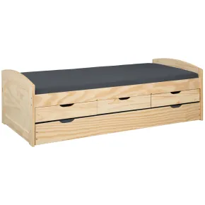 Divano Letto 2 Letti Singoli a doghe 90x200 con Cassetti Contenitore Estraibile | BricoShop24