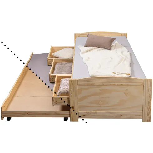 Divano Letto 2 Letti Singoli a doghe 90x200 con Cassetti Contenitore Estraibile | BricoShop24
