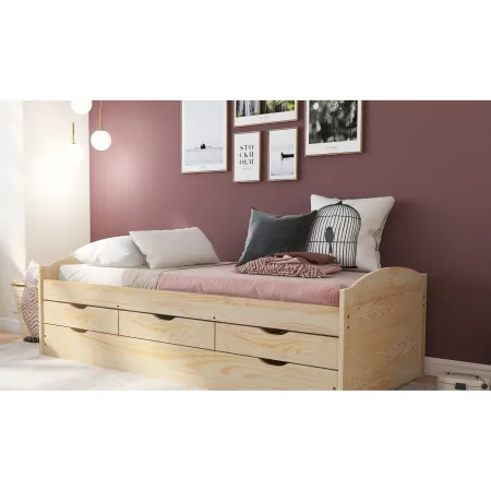 Divano Letto 2 Letti Singoli a doghe 90x200 con Cassetti Contenitore Estraibile | BricoShop24