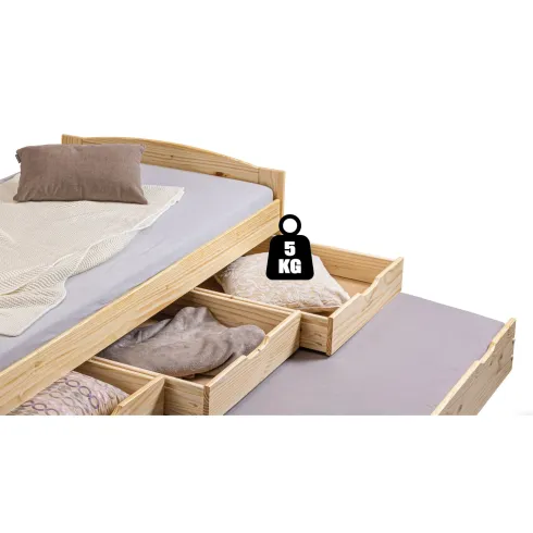 Divano Letto 2 Letti Singoli a doghe 90x200 con Cassetti Contenitore Estraibile | BricoShop24