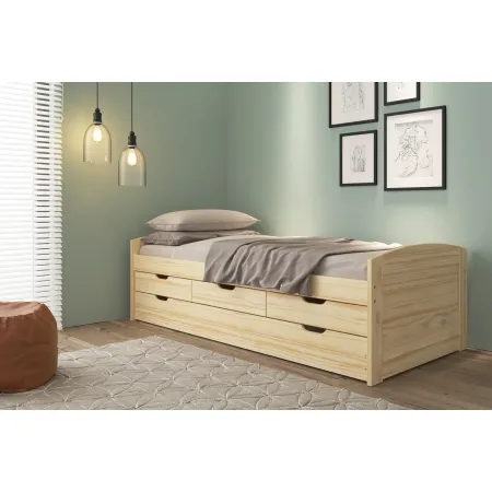Divano Letto 2 Letti Singoli a doghe 90x200 con Cassetti Contenitore Estraibile | BricoShop24
