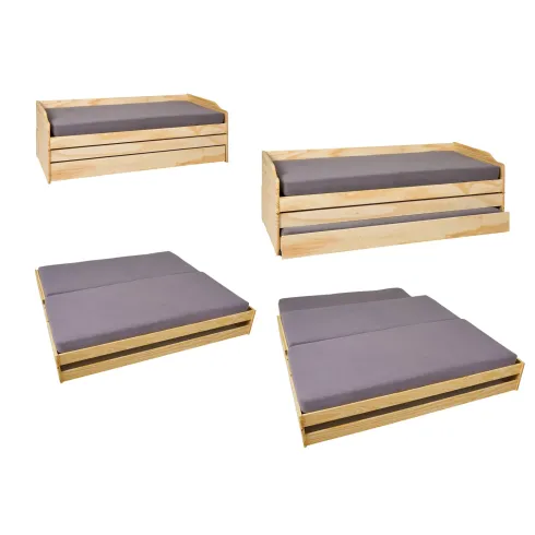 Divano Letto 90x200 3 Letti Singoli Posti una Matrimoniale Estraibile Cameretta | BricoShop24