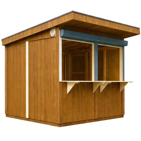 Chiosco in Legno 2x2 m Marrone a Pannelli LP SmartSide Mercatini Fiere