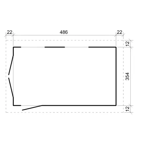 Garage in Legno 354x486 cm Box Auto Moto 17 m2 Pannelli LP SmartSide