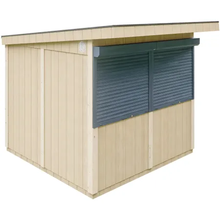 Chiosco in Legno 2x2 m Grigio Scuro a Pannelli LP SmartSide Mercatini