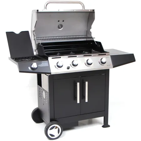 Barbecue a gas 4 fornelli inox con pietra lavica: il barbecue dei professionisti