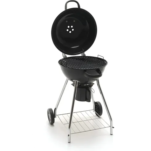 Barbecue a Carbone Rotondo Pupo Diam 47 Griglia Acciaio inox Grigliata 56x60xh82