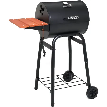 Barbecue a Carbonella Carbone Portatile Legna BBQ con Coperchio Griglia Ghisa | Bricoshop24