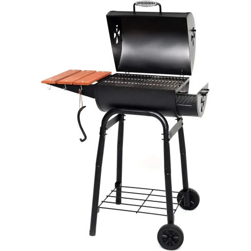 Barbecue a Carbonella Carbone Portatile Legna BBQ con Coperchio Griglia Ghisa | Bricoshop24