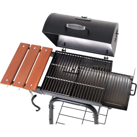 Barbecue a Carbonella Carbone Portatile Legna BBQ con Coperchio Griglia Ghisa | Bricoshop24