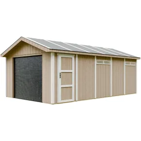 Garage in Legno 3x6 Marrone Box Auto Attrezzi Esterno 21 m2 a Pannelli