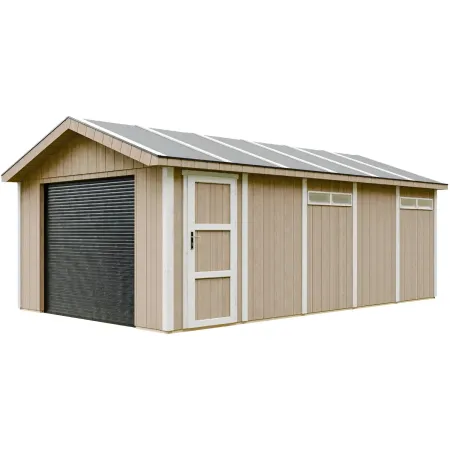 Garage in Legno 3x6 Marrone Box Auto Attrezzi Esterno 21 m2 a Pannelli