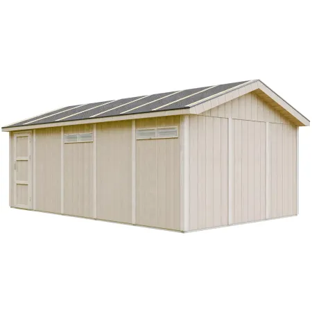 Garage in Legno 3x6 Marrone Box Auto Attrezzi Esterno 21 m2 a Pannelli