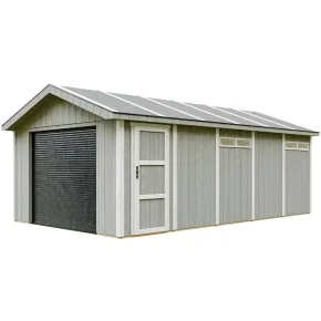 Garage in Legno 3x6 Grigio Box Auto Attrezzi Esterno 21 m2 a Pannelli