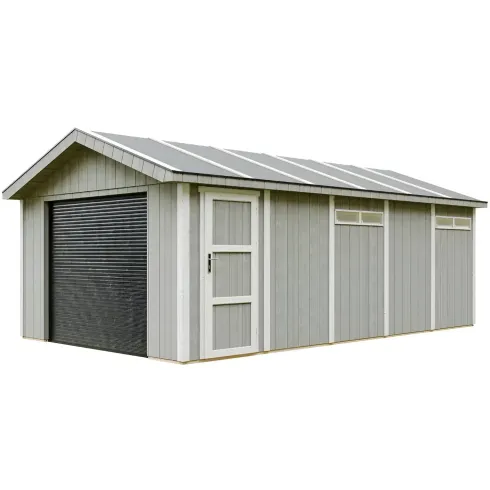 Garage in Legno 3x6 Grigio Box Auto Attrezzi Esterno 21 m2 a Pannelli