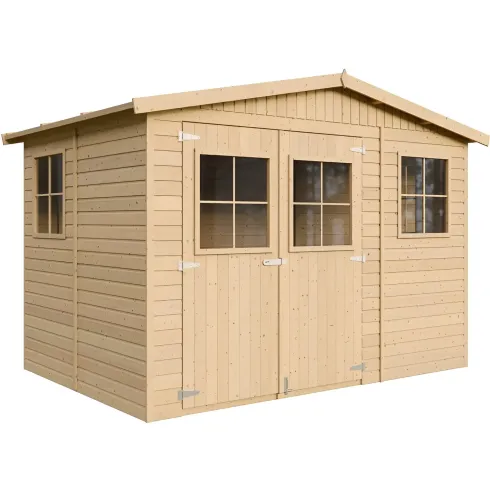 Casetta da Giardino in Legno Grezzo 3x2 m 6 m2 Box con Pavimento