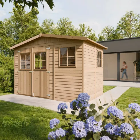 Casetta da Giardino in Legno Grezzo 3x2 m 6 m2 Box con Pavimento