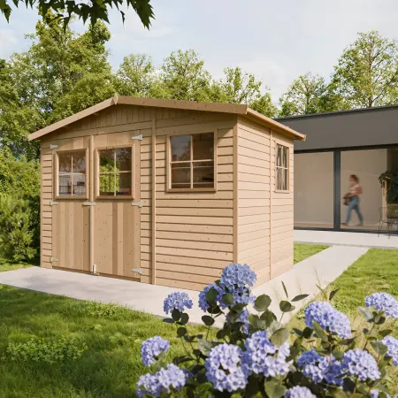 Casetta da Giardino in Legno Grezzo 3x2 m 6 m2 Box con Pavimento