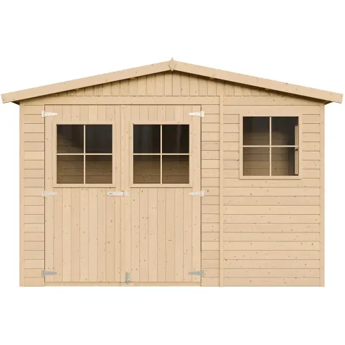 Casetta da Giardino in Legno Grezzo 3x2 m 6 m2 Box con Pavimento