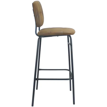 Set 2 Sgabelli Velluto Ruggine Sedie da Bar Schienale Gambe Metallo