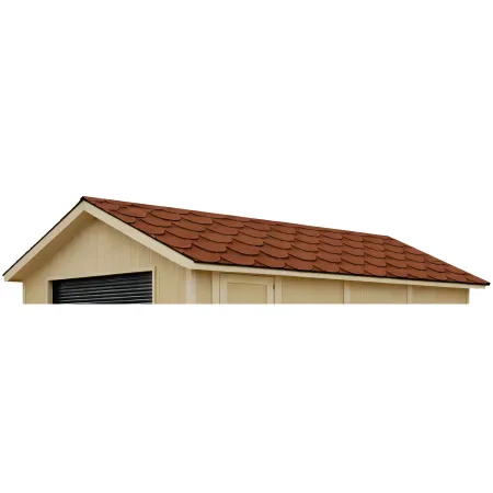 Tegole Bituminose Rosso Beaver 9 m2 Copertura Tetto Garage da Esterno