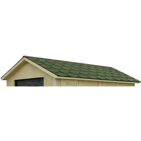 Tegole Bituminose Verde Beaver 9 m2 Copertura Tetto Garage da Esterno 2