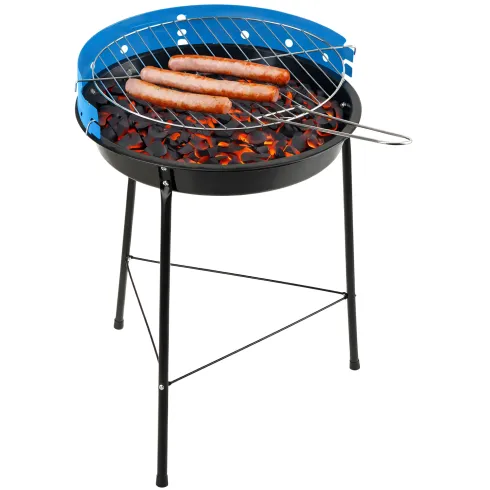 Barbecue a Carbonella Tondo da Esterno Griglia Regolabile 33x43 cm