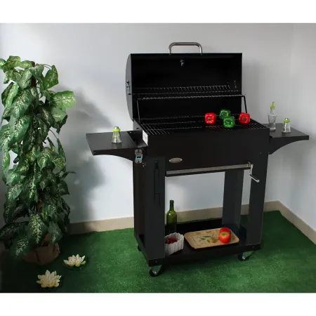Barbecue a Carbone con Coperchio 2 Griglie BBQ Carbonella da Giardino