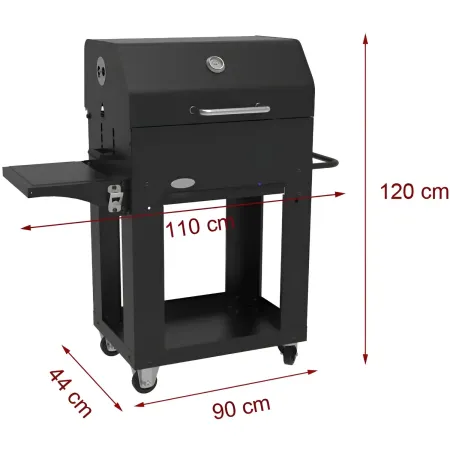 Barbecue a Carbone con Coperchio BBQ Portatile Griglia in Acciaio Inox