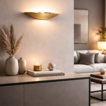 Luce da Parete Intec Lampada a Muro Applique in Foglia Oro da Interno