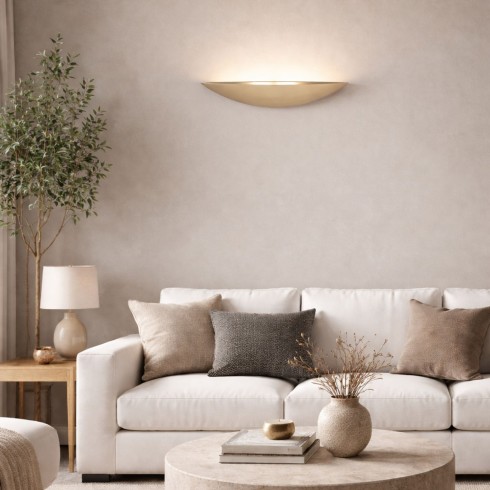 Luce da Parete Intec Lampada a Muro Applique in Foglia Oro da Interno