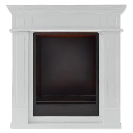 Outlet Camino a Bioetanolo 3 kW da Pavimento Cornice Legno Bianco