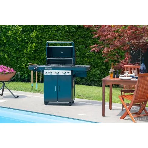 Barbecue a Gas con supporto Bombola e bruciatori in Acciaio Inox